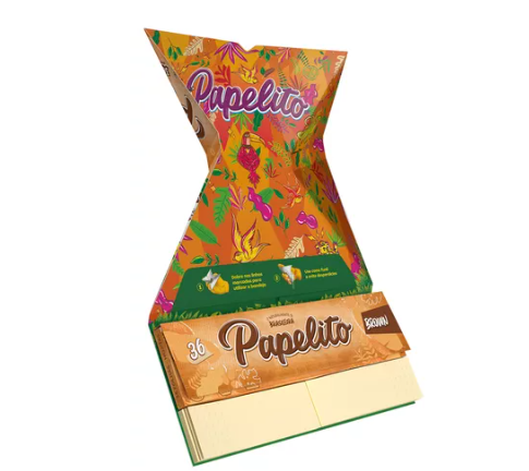 Seda Papelito Tradicional King Size Com Piteira e Bandeja (Unidade)