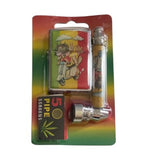 Pipe de Metal c/ Isqueiro + Tela PX001