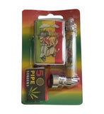 Pipe de Metal c/ Isqueiro + Tela PX001