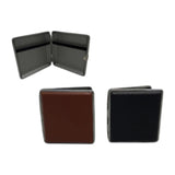 Cigarreira em Metal e Couro Preto p/ 16 Cigarros