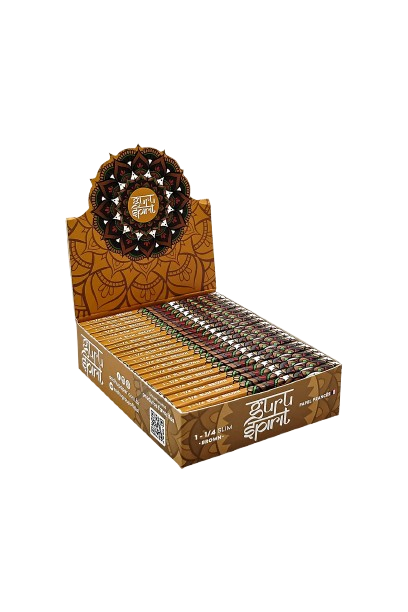 Seda de Papel Guru Spirit 1 1/4 Slim Brown - Display 20 unidades