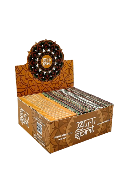 Seda de Papel Guru Spirit KS Slim Brown  - Display c/ 40 unidades