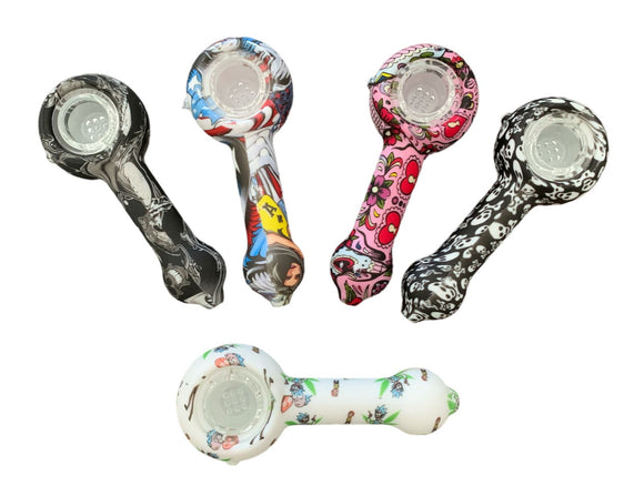 Cachimbo Pipe de Silicone Redondo Estampado