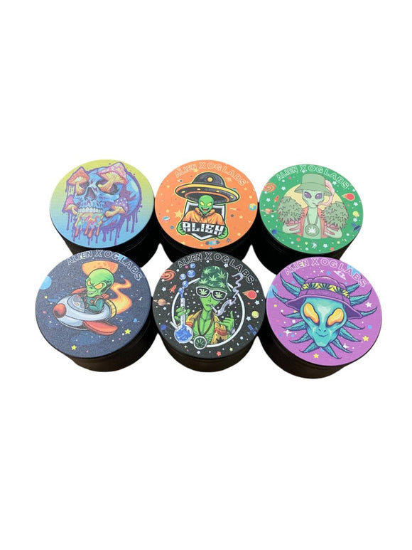 Dichavador de Metal 4 Partes Extra Grande Alien SD026