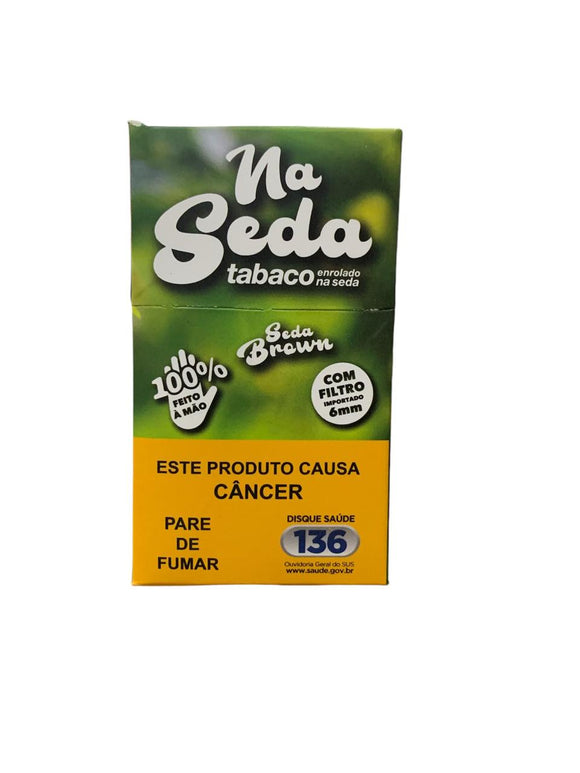 Tabaco Na Seda Enrolado na Seda Brown c/ Filtro (Maço c/ 20un)