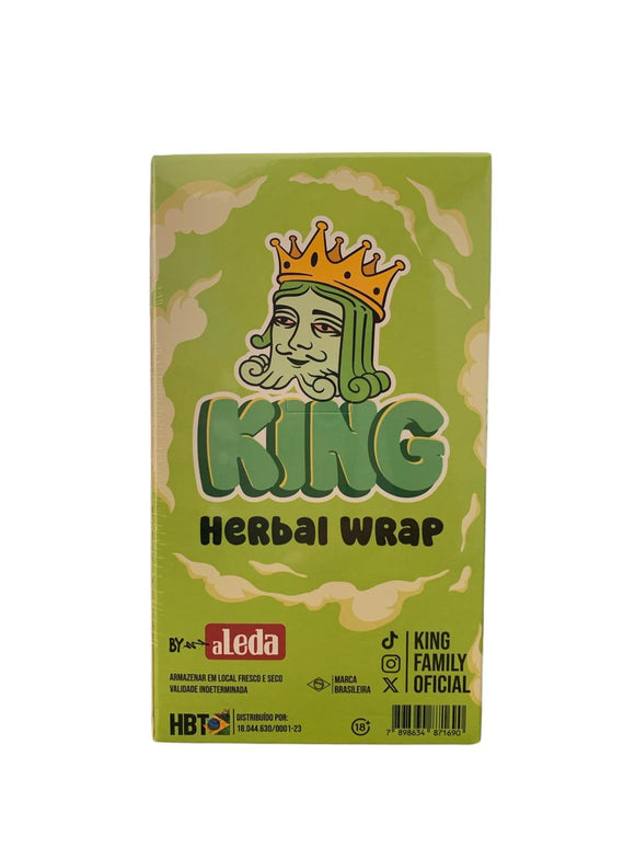 King Herbal Wrap Maçã Verde- Display com 25 unid.