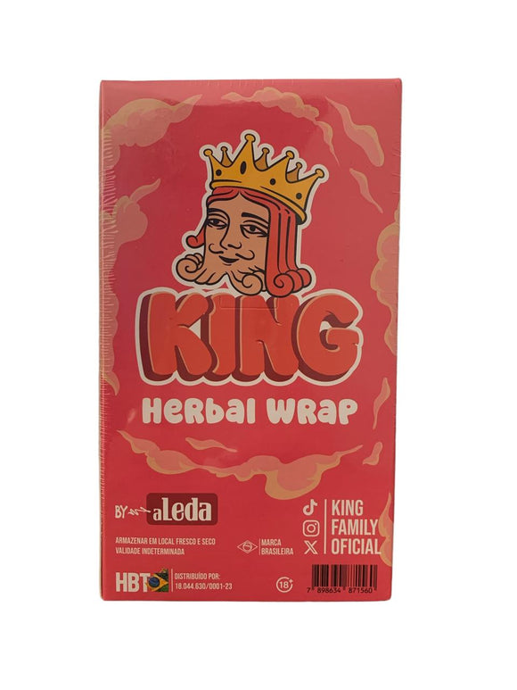 King Herbal Wrap Morango - Display com 25 unid.