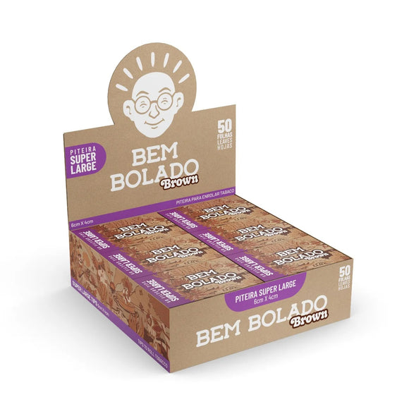 Piteira de Papel Bem Bolado Brown Super Large - Display c/ 24 unidades