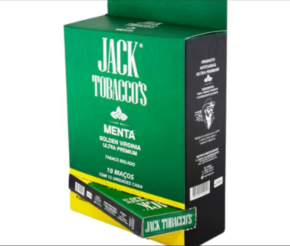 Tabaco Enrolado Jack Tobacco's Menta - Display c/ 10 maços