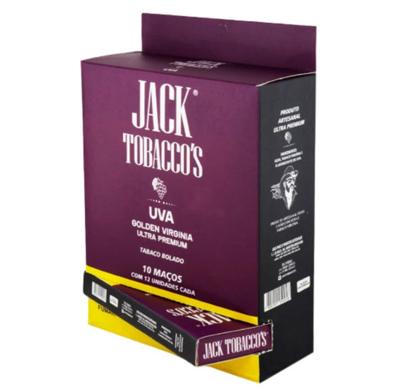 Tabaco Enrolado Jack Tobacco's Uva - Display c/ 10 maços