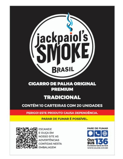 Palheiro Jack Paiols Tradicional - Display c/ 10 maços