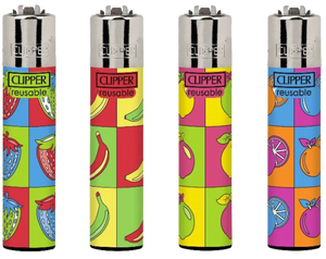 Isqueiro Clipper Maxi Random Art (Display c/ 24un)