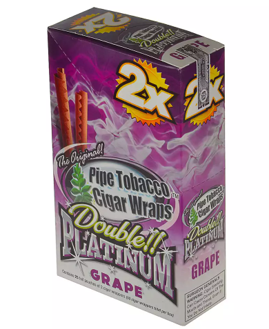 Blunt Wrap Double Platinum Grape - Display c/ 25 unid