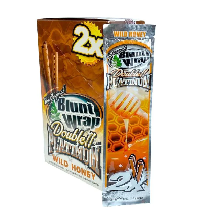 Blunt Wrap Double Platinum Wild Honey - Display c/ 25 unid