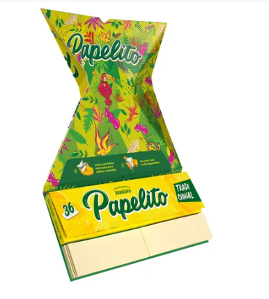 Seda Papelito Tradicional King Size Com Piteira e Bandeja (Unidade)