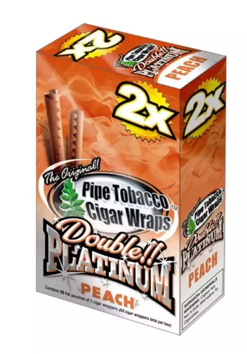 Blunt Wrap Double Platinum Peach - Display c/ 25 unid