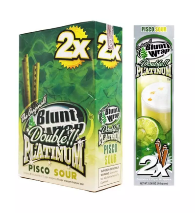 Blunt Wrap Double Platinum Pisco Sour - Display c/ 25 unid