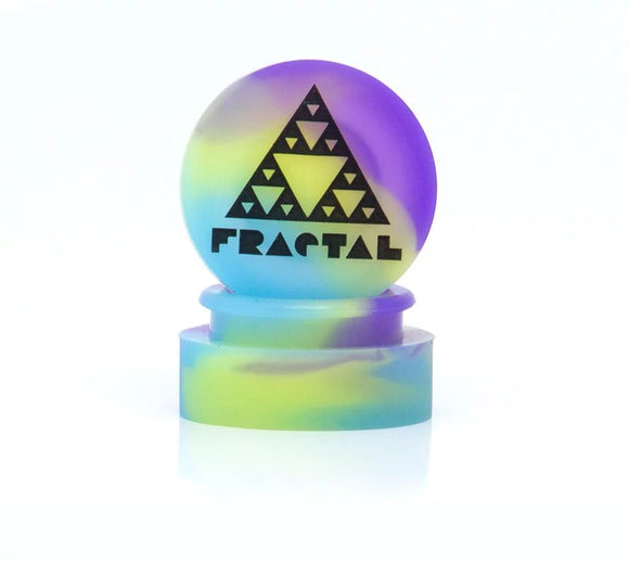 Container de Silicone Fractal Flúor 7ml - Verde/Roxo/Azul
