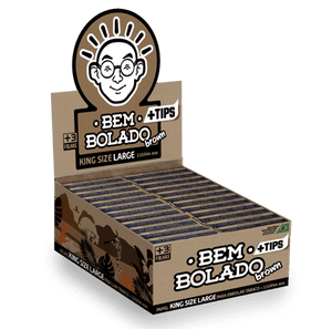Seda Bem Bolado Brown Large King Size + Tips - Display com 24