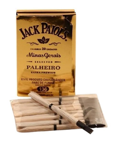 Palheiro Jack Paiols Gold c/ Piteira - Maço c/20 unid.