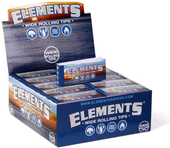 Piteira de Papel Elements Wide Rolling Tips - Display C/ 50un