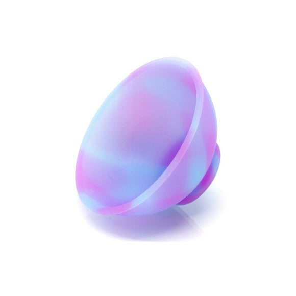 Cuia De Silicone Fractal Flúor - Rosa/Azul