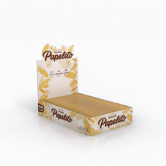Seda Papelito Slim Mini Size Brown - Display c/ 25