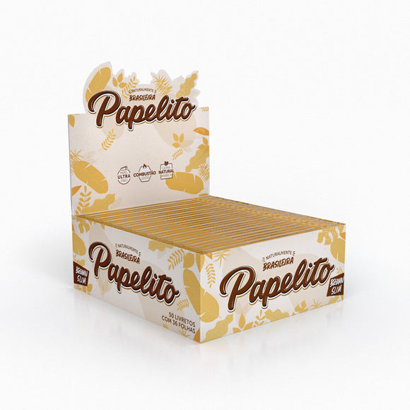 Seda Papelito Slim King Size Brown - Display c/ 50