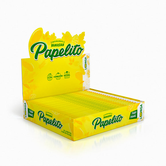 Seda Papelito Tradicional King Size Longa - Display c/ 25