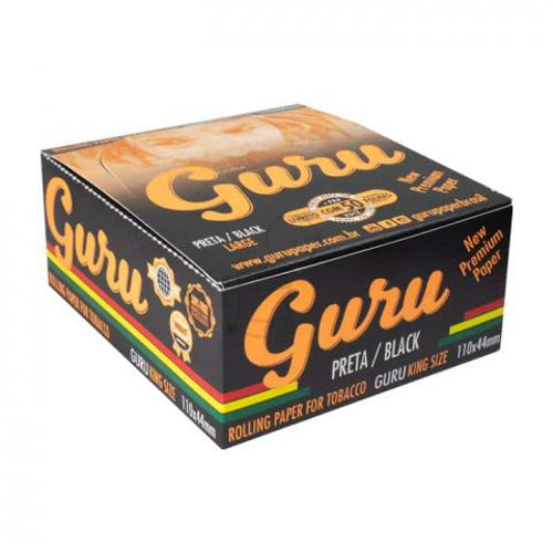 Seda de Papel Guru Black Large King Size - Display c/ 50un