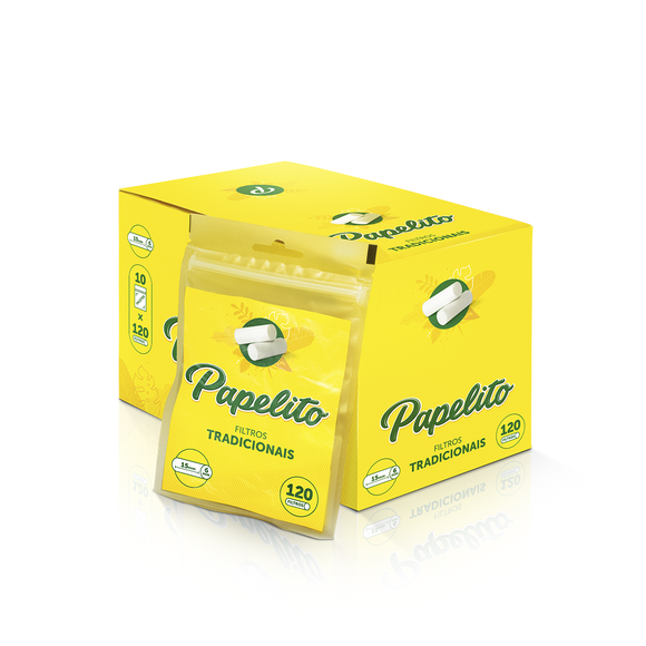 Filtro P/ Cigarro Papelito Tradicional 6mm - Display c/ 10un