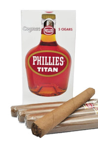 Charuto Phillies Titan Conhaque (Unidade c/5)