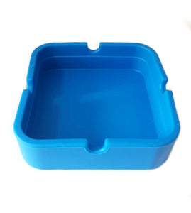 Cinzeiro Quadrado de Silicone - Azul