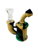 Mini Bong de Silicone C/ Bowl de Vidro Camuflado