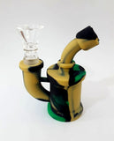 Mini Bong de Silicone C/ Bowl de Vidro Camuflado