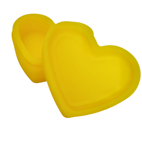 Container de Silicone Coração Moon - Amarelo