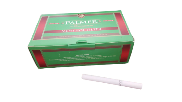 Tubo de Papel com Filtro Palmer Menthol - Display C/ 100un