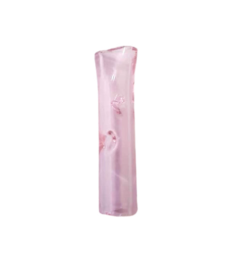 Piteira de Vidro 8mm Bocal Chato Rosa
