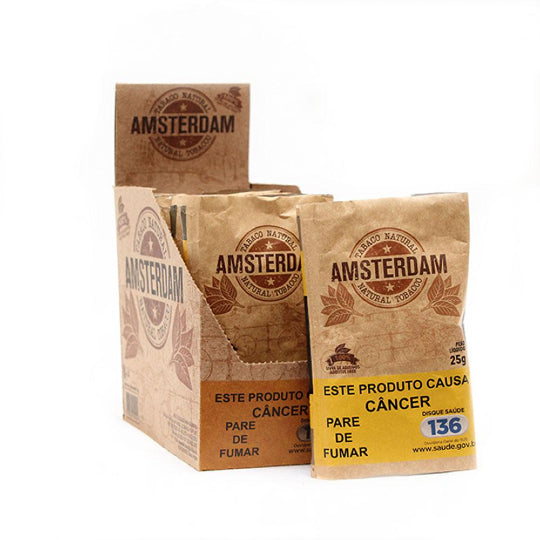 Tabaco Para Cigarro Amsterdam Orgânico - Display c/ 6 unid