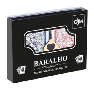 Jogo De Baralho Duplo de Plástico