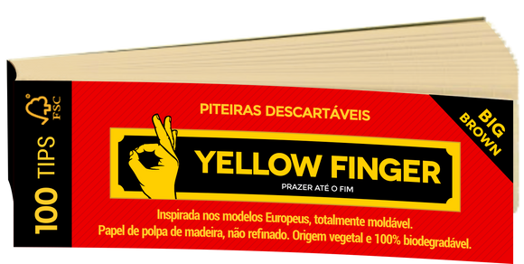 Piteira de Papel Yellow Finger Big Brown (Unidade)