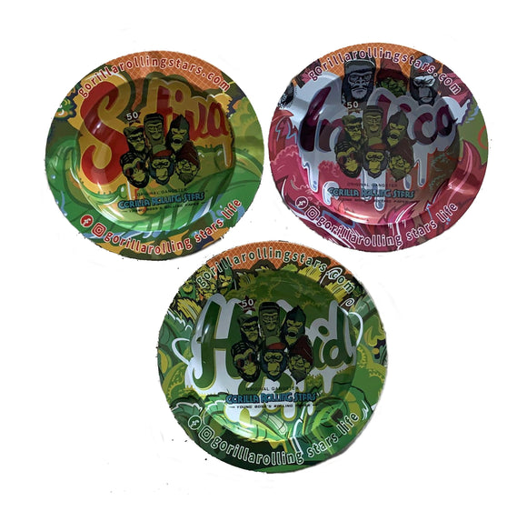 Cinzeiro Redondo de Metal Gorilla Rolling Stars
