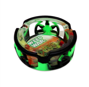 Cinzeiro De Vidro C/ Silicone Weed War SORTIDO
