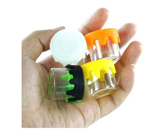 Potinho de Vidro c/ Tampa de Silicone 6ml