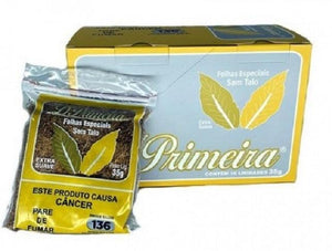 Tabaco Para Cigarro D'Primeira Extra Suave Sem Talo 35g - Display c/ 10 unid.
