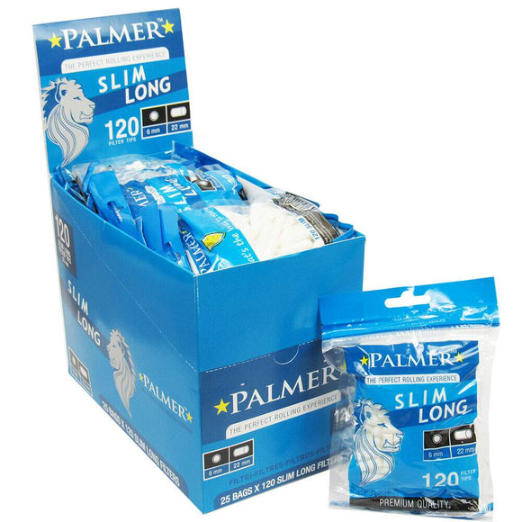Filtro P/ Cigarro Palmer Slim Long 6mm - Display c/ 25un