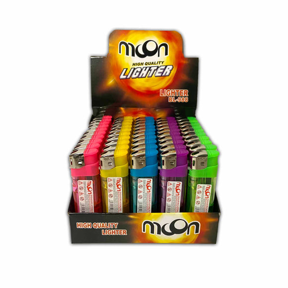 Isqueiro Moon Colorido - Caixa com 50 unidades