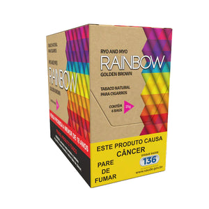 Tabaco Para Cigarro Rainbow Golden Brown 100% Natural HiTobacco - Display c/ 6 unid.