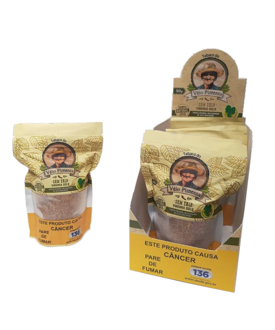 Tabaco Para Cigarro Véio Pimenta Destalado 50g - Cx c/ 5 unid