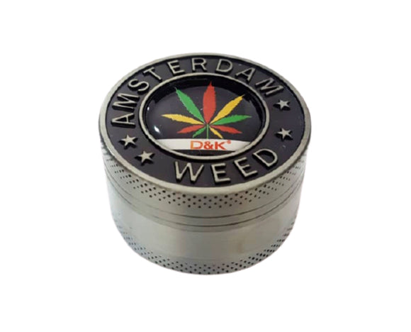 Dichavador de Metal 3 Partes Amsterdam Weed 01